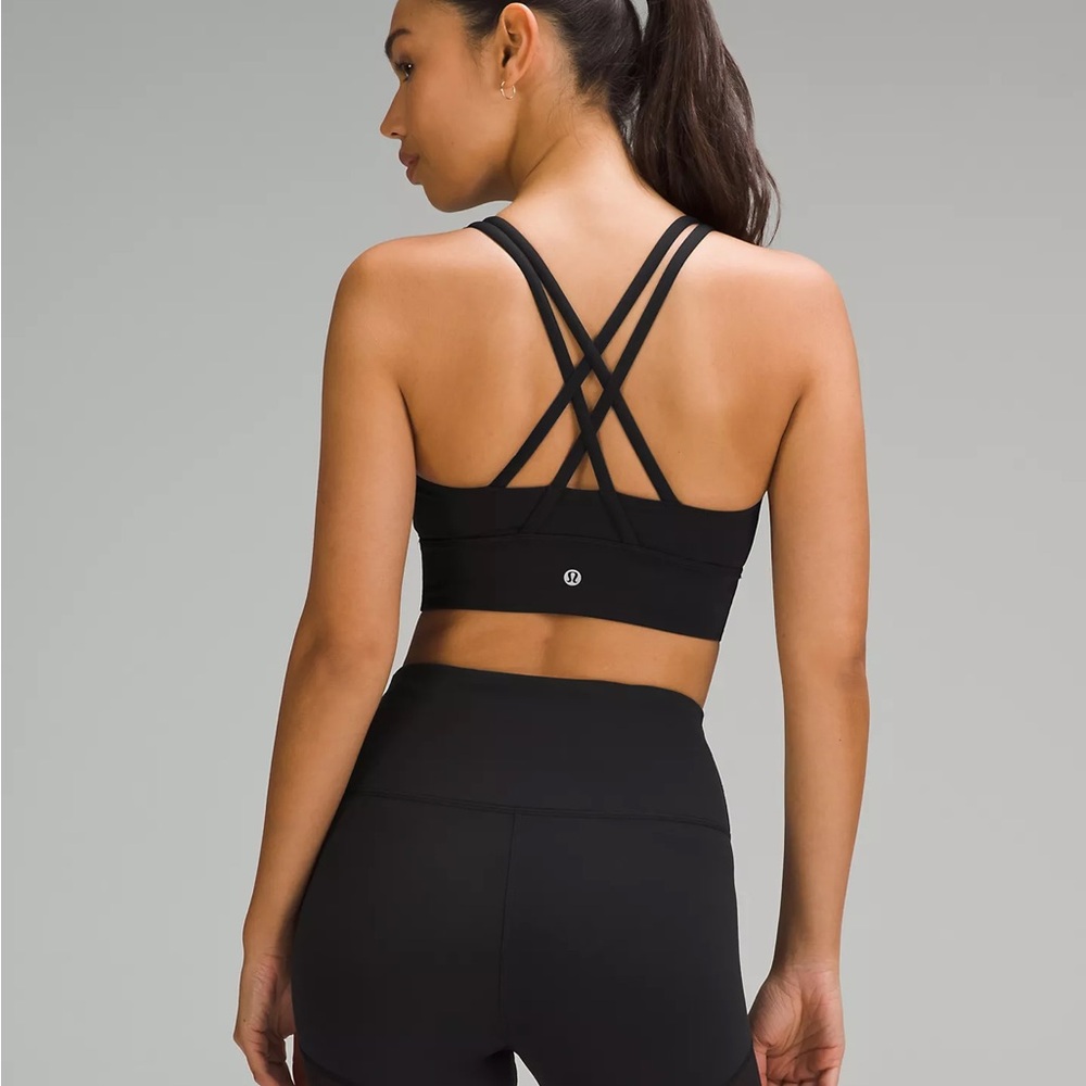 Lululemon Energy LongLine Sports Bra Black - Size 6 (M)